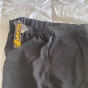 Like an Angel Black lined pants with partial Elastic Waistbanb